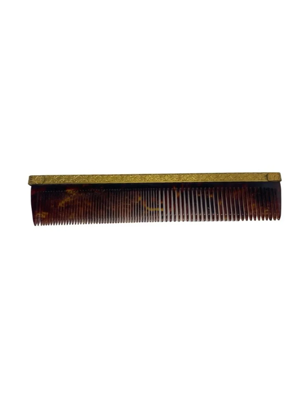 Vintage Ornate Tortoiseshell & Gold Tone Comb Dresser